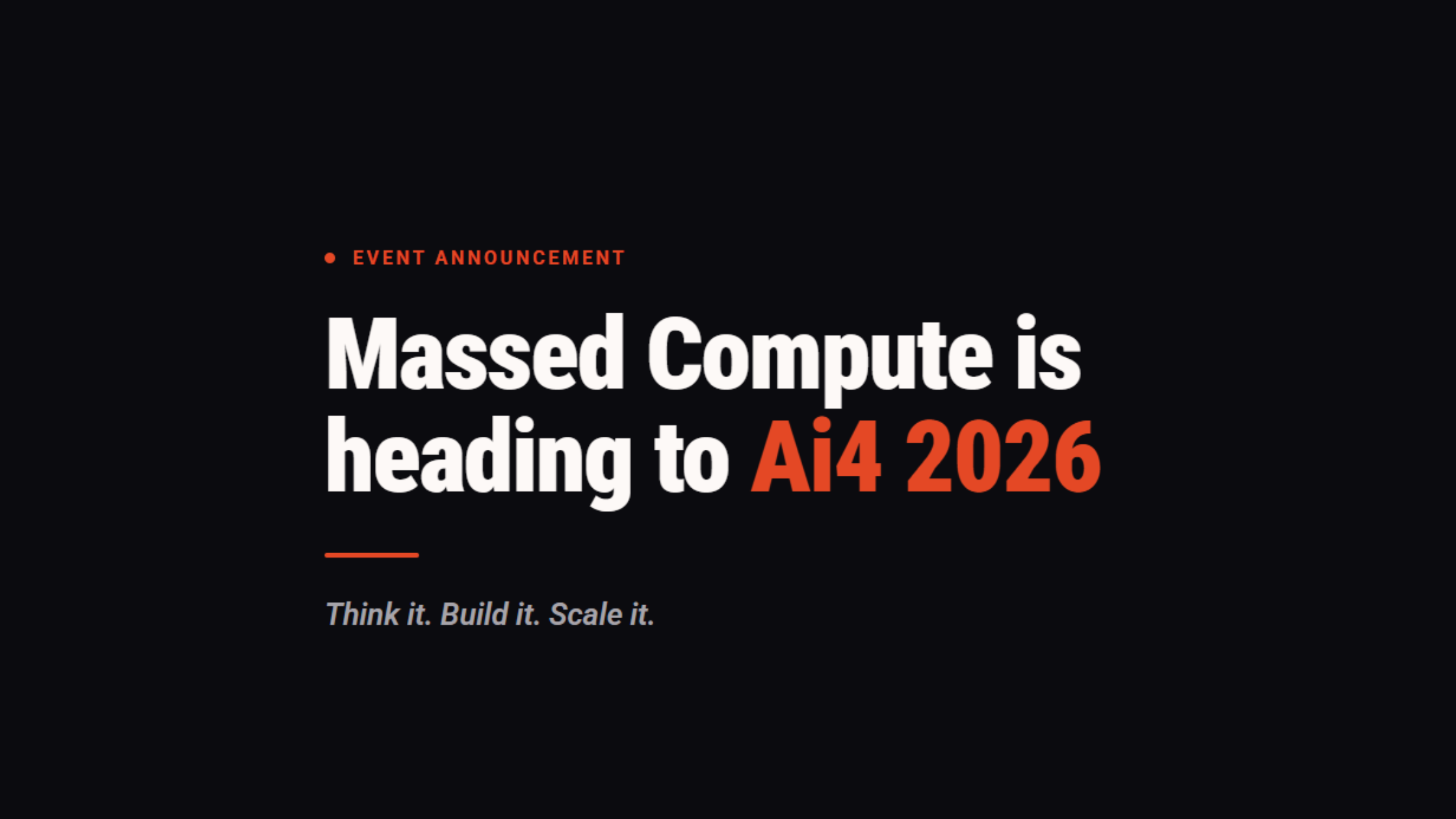 Massed Compute Is Heading to Ai4 2026